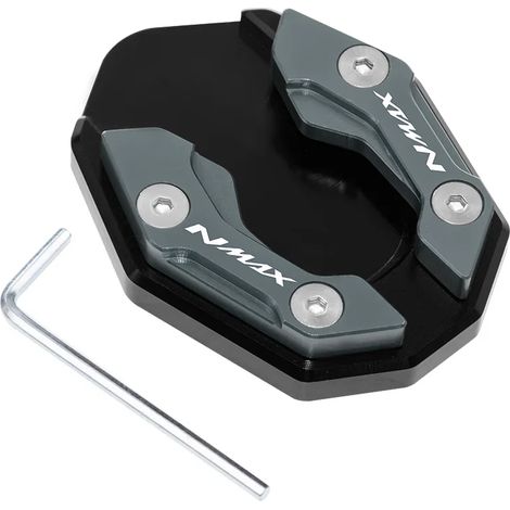 (NMAX-T) Accessoires moto : béquille latérale compatible avec YAMAHA NMAX155 N MAX NMAX 155 125 NMAX125, plaque d'extension de béquille, support, repose-pied maxpower (1/4)