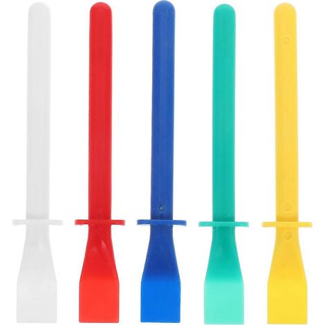 5pcs Glue Spreader: Colored Plastic Glue Applicator Glue Sticks Painting Scrapers Glue Spreader For Hetmade Leather DIY Art (1/5)