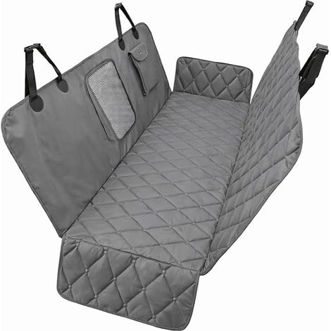 Funda para asiento de coche para perros NK KIT con sujeción para cinturón de seguridad y separador – Protector de asiento para mascotas, impermeable, antideslizante, ventana de malla, protección compl (1/5)