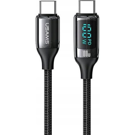 Usams USB Typ C - USB Typ C Kabel 1,2 m Schwarz 1 Stück. (1/5)