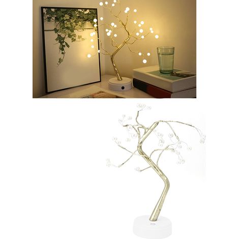 Künstliche Weihnachtsbaumbeleuchtung, mit zwei USB-Batterien betrieben, warmweißes Licht, 36 LEDs, IP20 wasserdicht, DIY-Dekorationslampe für Partys oder Wohnzimmer (1/5)