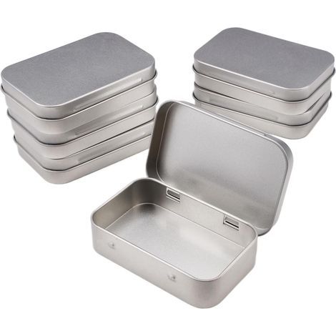 Metal Boxes, 9.5x6x2.2 cm, Hinged Lid, Storage Box, Modern Design, For Jewelry and Keys (1/5)