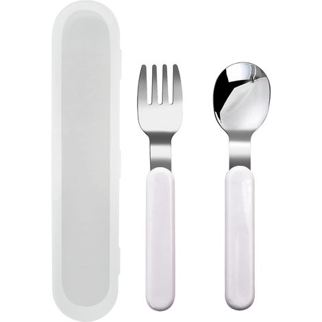 Set de couverts pour enfant 2 pièces en acier inoxydable avec étui (1/5)