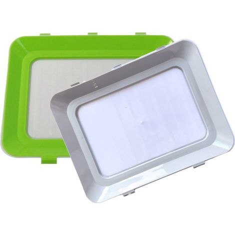 Boite a Lunch Boite a Lunch Box Fresh & Clik I Lot de 2 Plateaux de Conservation Alternative à Film Plastique Alimentaire I Film Alimentaire reutilisable (1/5)