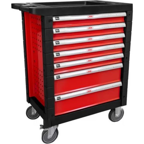 JBM 53762 Cassettiera rossa a 7 cassetti senza utensili
