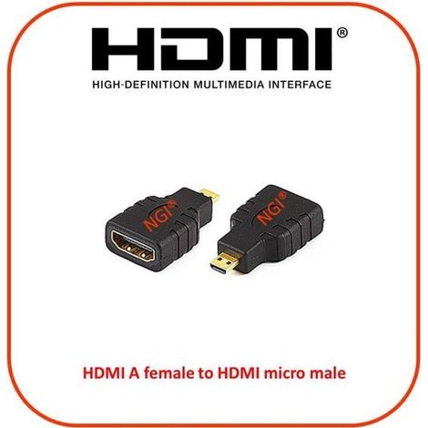 NGI®-Adaptateur HDMI femelle (type A) vers HDMI micro male (type D) - 11-P-001