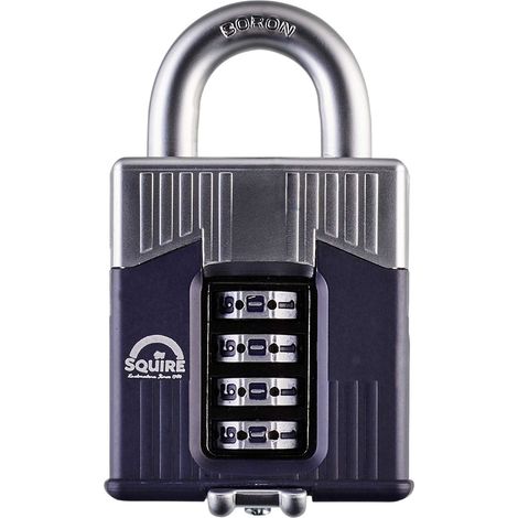 Squire Warrior Combi 55 High-Security Open Shackle Combination Padlock – 55mm Heavy-Duty Lock for Enhanced Security