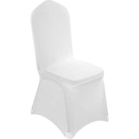 Fundas para sillas, material resistente, fácil cuidado, 50 unidades - Blanco (1/2)