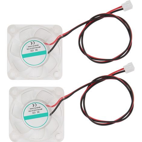 Lot de 2 ventilateurs de refroidissement pour imprimante 3D avec éclairage LED et roulement hydraulique, mini radiateur 4010 pour hotend V6 12V