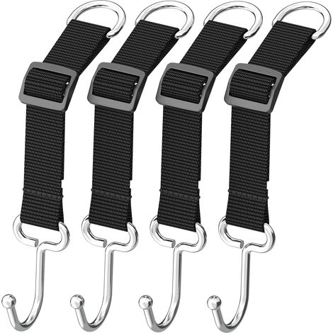 Ganci per poggiatesta auto per borse e borsette, supporto per borse da auto, supporto regolabile per sedile posteriore, robusto telaio in metallo, 45 kg (D4)
