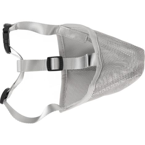 Muselière pour chien respirante et réglable pour empêcher les morsures de mâcher en maille pour animaux de compagnie pour l'entraînement en plein air, gris S