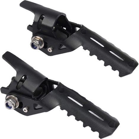 Lot de 2 repose-pieds de protection moteur pour moto, pliables, avec fixations en acier inoxydable. (1/5)
