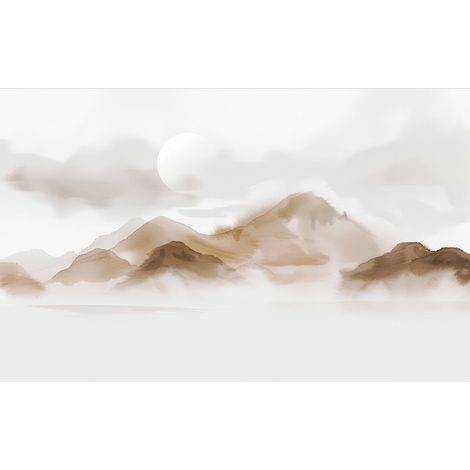 Papier peint panoramique - Paysage Montagnes - 130 cm x 81 cm (1/2)