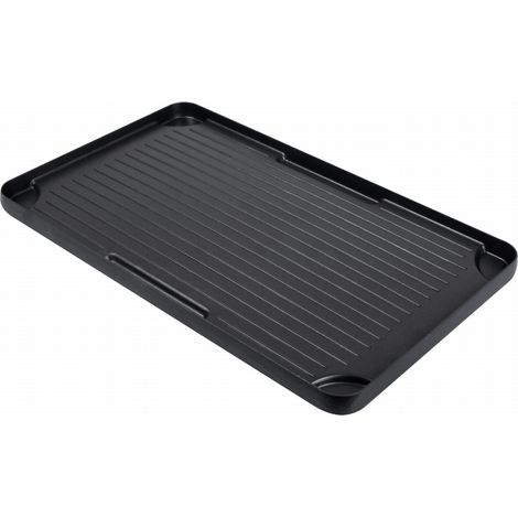 Piastra grill per piano cottura a 2 fuochi