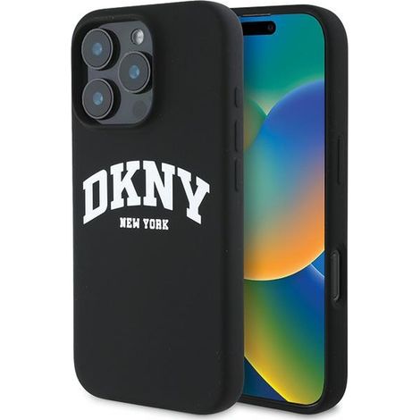 Hülle für iPhone 16 Pro dkny Silikon Schwarz MagSafe Logo (1/5)
