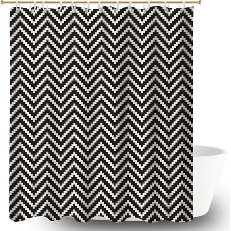 Rideau de bain en polyester 180x180 résistant rideau imperméable pour idée cadeau pour pendaison de crémaillère (1/5)