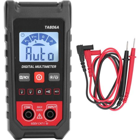 Multimètre Numérique Portable avec Mesure Automatique Voltmètre Ampèremètre Ohmmètre (1/4)