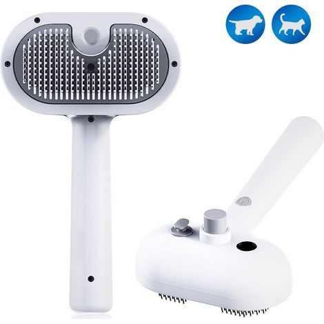 Brosse Chien Chat à Vapeur, 3 En 1 Peigne De Massage En Spray Pour Chats, Brosse à Chat Rechargeable, Avec Réservoir D'eau, Brosse Pour Chats à Poils Courts Et Longs, Idéal Pour Massage,Soin (1/5)