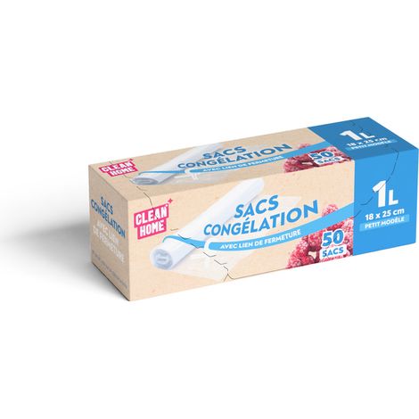 Sacs Congélation Avec Lien De Fermeture Clean Home Sacs Congélation Avec Lien De Fermeture Clean Home - Publi Embal