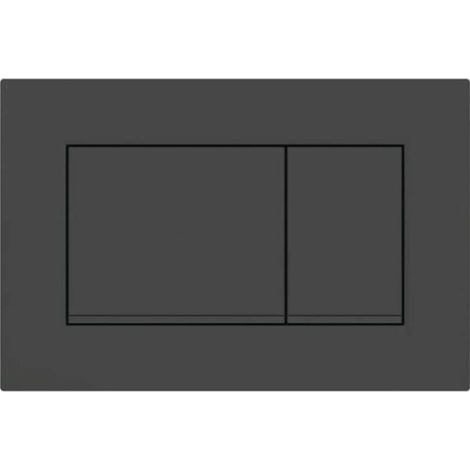 S'applique à la plaque d'actionnement carrée Geberit Sigma20 (anciennement Sigma30) pour double chasse d'eau : laqué noir mat, revêtement facile à nettoyer, noir (115.883.16.1) (1/4)
