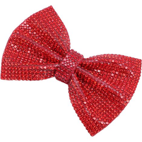 Nœud décoratif scintillant en strass cristal, accessoire pour chaussures, sacs, barrettes, étuis de téléphone, rouge (1/5)