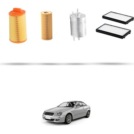 Kit tagliando 4 filtri compatibile con Mercedes Classe CLK (A209,C209) 200 125kw Dal 2002 Al 2009 (1/5)