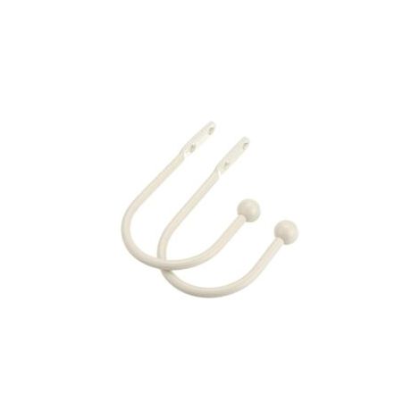Set mit 2 dekorativen Metall-Raffhaltern zur Wandmontage. – Crezuo