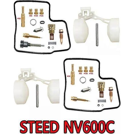 kigbf-Honda STEED NV600C Carburetor Repair Kit V-Type Cylinder NV600 Carb Float Aircut Parts