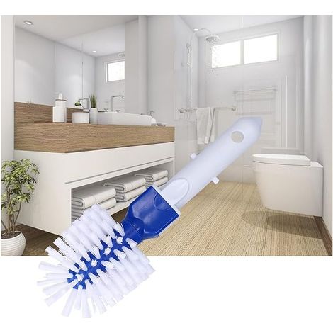 Brosse de toilette, brosse à main pour salle de bain, poignée en plastique, brosse de nettoyage des toilettes à domicile, fournitures de nettoyage de salle de bain (1/5)
