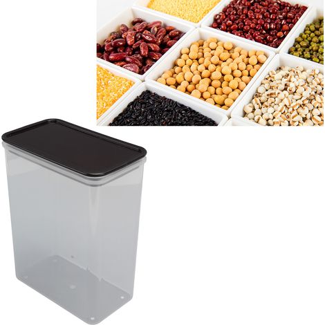 Grande boîte de rangement carrée en plastique hermétique pour grains de café. (1/5)