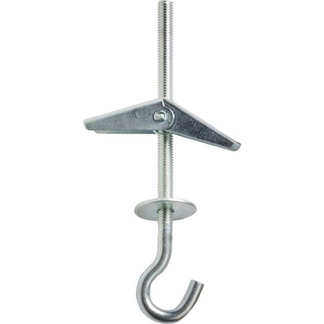 EDM – Crochet bascule M5 pour fixation plafond/mur creux – Acier zingué – Charge max 10kg – Installation rapide et sécurisée (1/2)