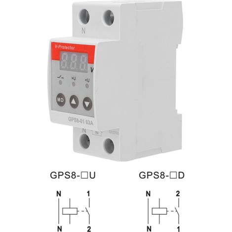 Überspannungs- und Überstromschutz mit Digitalanzeige und automatischer Rückstellung GPS8-01-D (1/5)