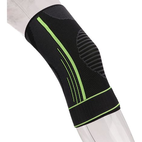 Genouillère respirante, réglable et amortissante avec sangle de compression pour le basketball et le cyclisme (taille L). (1/5)