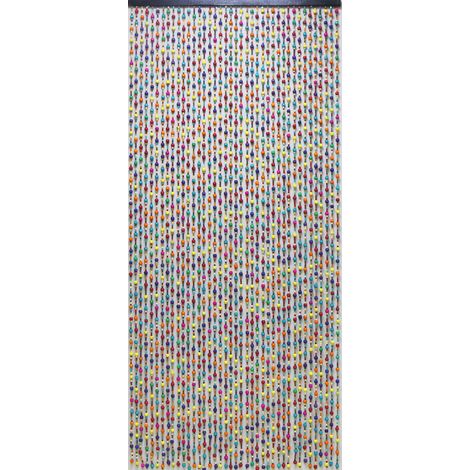 Morel Farbiger Vorhang aus bunten Holzperlen 90x200 cm