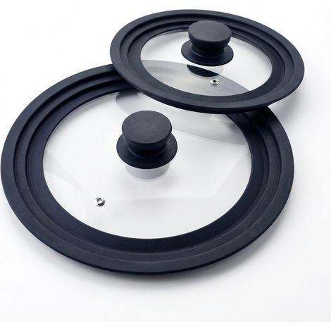 Set de 2 couvercles de cuisson 16/20 cm et 24/28 cm en verre et silicone Fackelmann Divers (1/5)