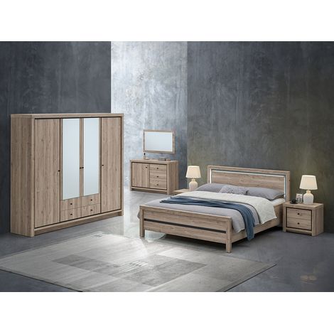 Chambre adulte complète contemporaine chêne summer Eluard (1/5)