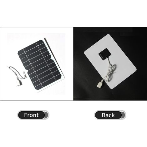 Petit panneau solaire 5W 5V avec USB, cellule en silicium monocristallin, étanche, alimentation portable pour le camping, idéal pour les batteries externes et les téléphones portables. (1/5)