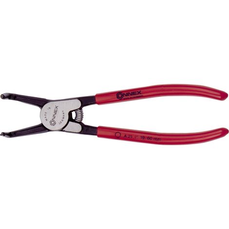 Pinza per anelli Seeger esterni becchi curvi