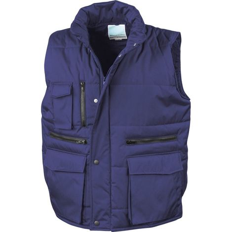 Result Gilet da lavoro trapuntato Blu L