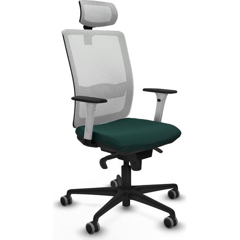 Chaise de bureau piqueras y crespo Haches blanc simili cuir (1/2)