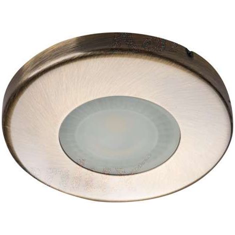 Plafonnier étanche encastré - Acier laiton mat - IP44 - Ø85mm (1/5)
