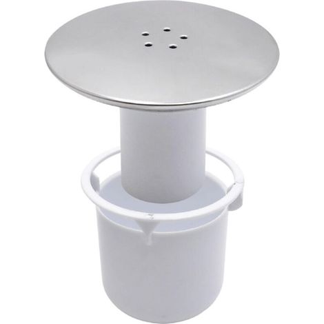ZVD Couvercle de bonde de douche, 90 mm/115 mm, pour bonde Viega Tempoplex, finition chromée, couvercle d'écoulement de douche, bouchon anti-odeurs (1/4)