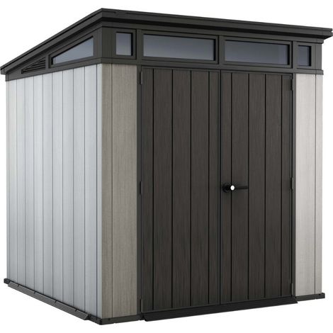 Keter – Abri de jardin résine 214x218x226 cm – Structure double couche – Système DUOTECH repeignable – Résistant et sans entretien
