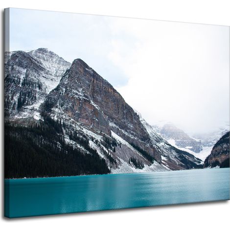 Leinwanddruck Naturlandschaft See 100x80