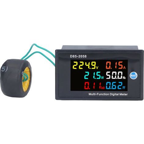 Einphasen-Leistungsverbrauchsmonitor mit digitalem LCD-Display, Voltmeter, Amperemeter, AC 40-300 V (1/5)