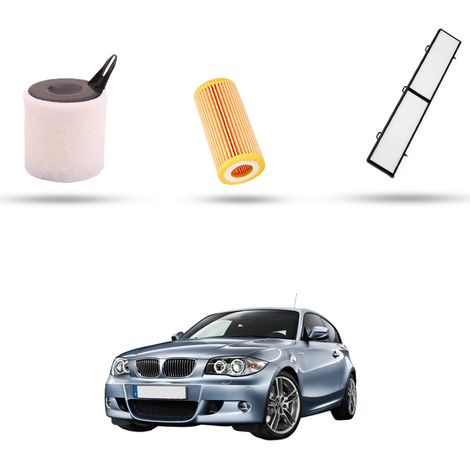 Kit Tagliando 3 filtri compatibile con Bmw Serie 1 (E81,E82,E87,E88) 118 i 100kw dal 2008 (1/4)