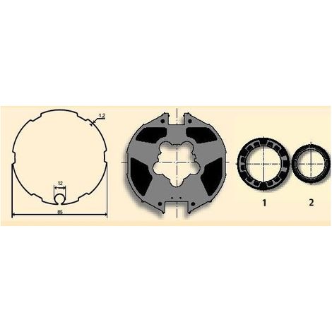 Jeu d'adaptation moteur pour LT 50 tube Imbac 85 somfy (1/2)