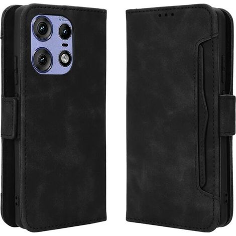 Klapphülle für Motorola Edge 50 Pro, mit Kartenfach, Schwarz (1/4)