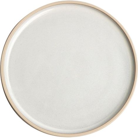 Assiettes plates bord droit blanc Murano Canvas 18 cm (Lot de 6) - Ref FA328 - Olympia (1/5)