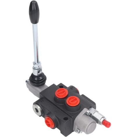 Kit de Vanne de Contrôle de Débit, Hydraulique 1 Bobine Double Effet avec Barre de Soulagement Réglable Poignée de Commande Accessoire de Tracteur (1/5)
